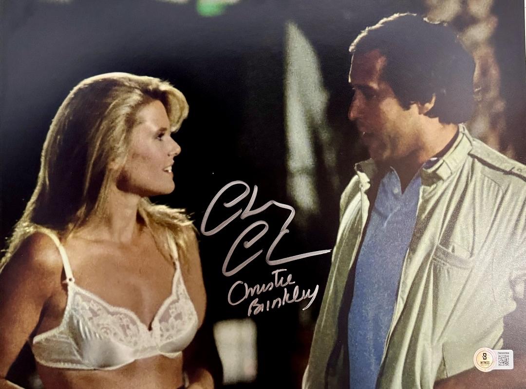 Chevy Chase & Christie Brinkley Signed 11x14 Photo (National Lampoons Vacation) - Beckett COA