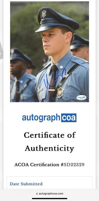 Matt Damon Signed 8x10 Photo (The Departed) - ACOA
