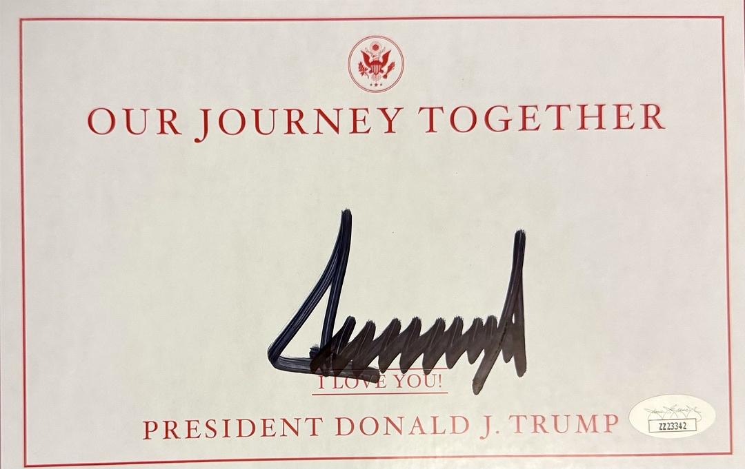 Donald Trump Autographed Our Journey Together Book Signed Bookplate - JSA COA #03