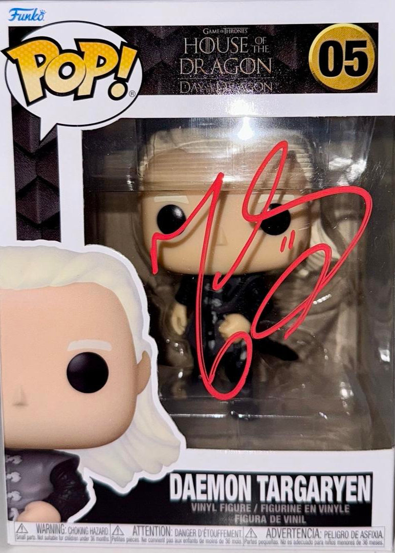 Matt Smith Signed Funko Pop #05 Daemon Targaryen (GOTG - House Of The Dragon)  - JSA COA #03