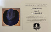 Cole Hauser Signed Cowboy Hat (Yellowstone) *RARE* - Beckett COA