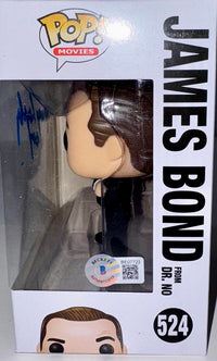 George Lazenby Signed Funko Pop #524 "James Bond" w/ 007 Inscription - Beckett COA #01