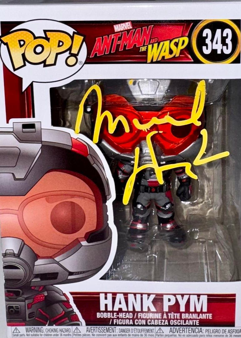 Michael Douglas Signed Funko Pop #343 "Hank Pym" (Ant-Man) - Beckett COA #04