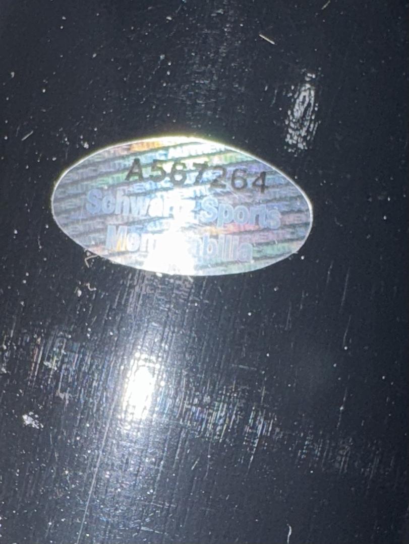 Addison Russell Autographed Black Rawlings Bat w/ 2016 WS Champs Inscription Schwartz COA