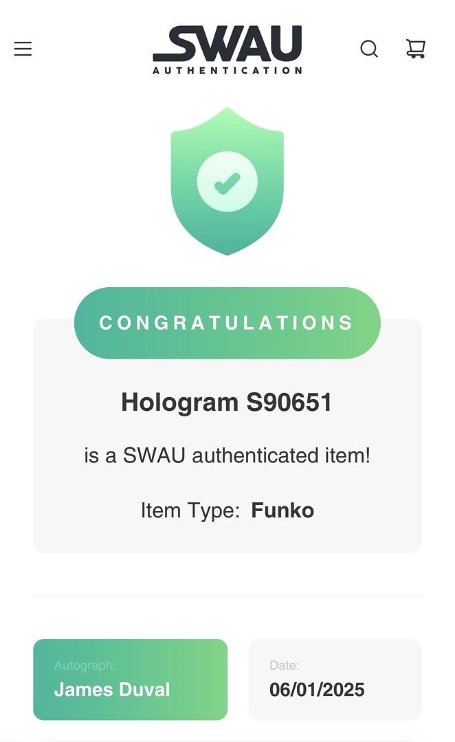 James Duval Signed Funko Pop #283 (Independence Day) w/Inscription - SWAU #03