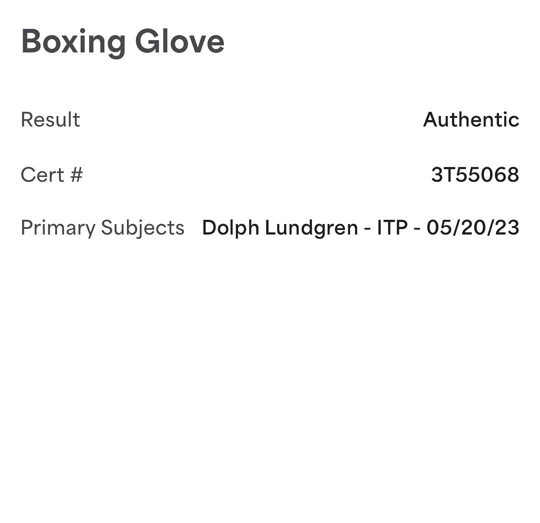 Dolph Lundgren Signed Everlast Boxing Glove - PSA COA