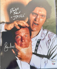 Roger Moore & Richard Kiel Signed 11x14 Photo (James Bond) - PSA COA