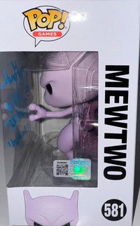 Jay Goede Signed Funko Pop #581 "Mewtwo" (Pokemon) w/Inscription - OC Celebrity Marketing #02