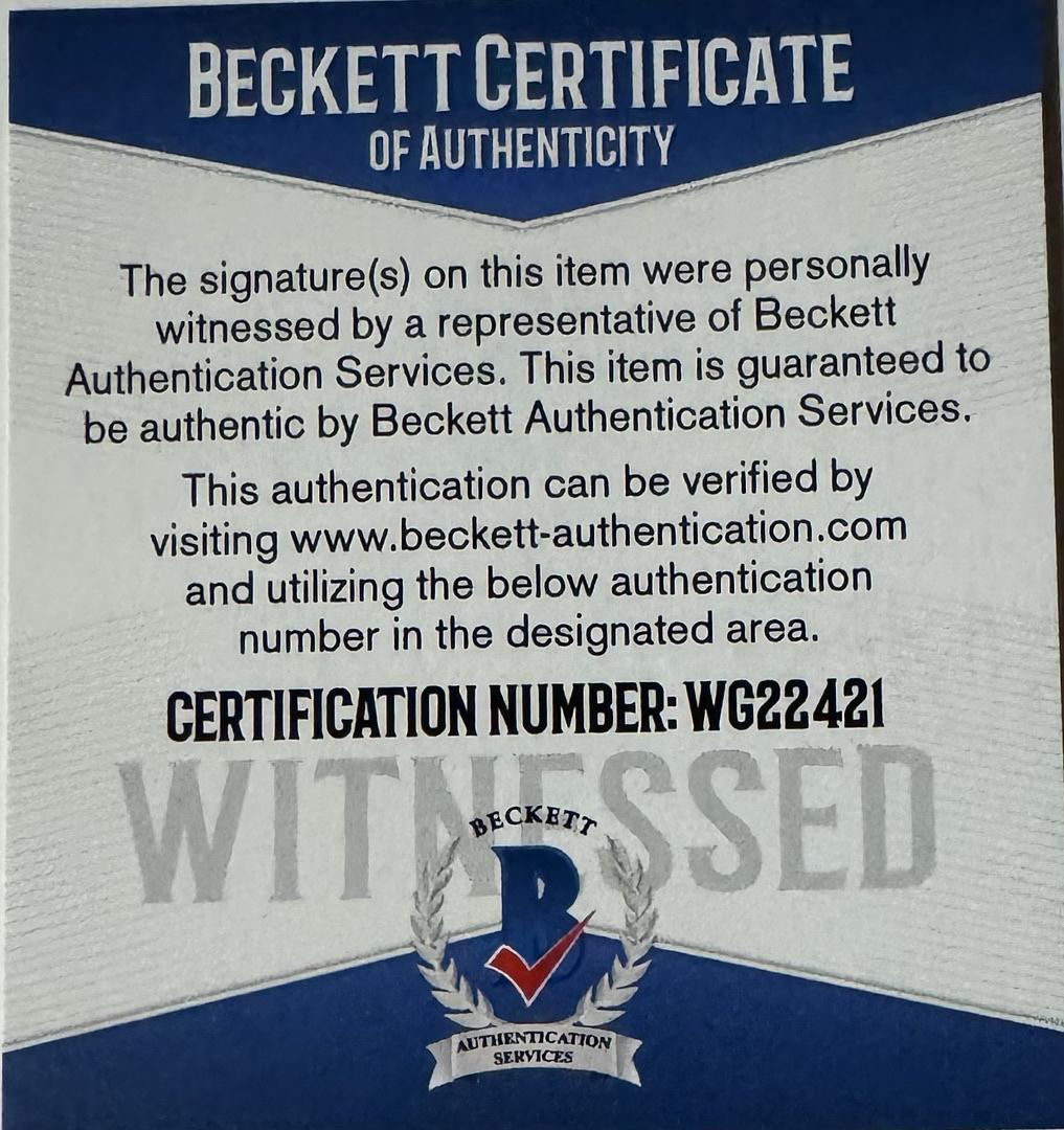 Shaquille O'Neal Signed Custom Gold Lakers Jersey -  Beckett COA #01