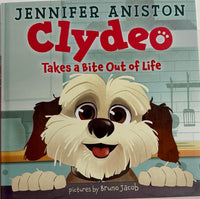 Jennifer Aniston Autographed Clydeo Takes a Bite -  JSA COA #02