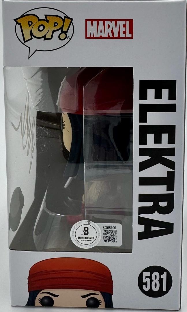 Jennifer Garner Signed Funko Pop #581 Elektra (Marvel)  - Beckett COA #02