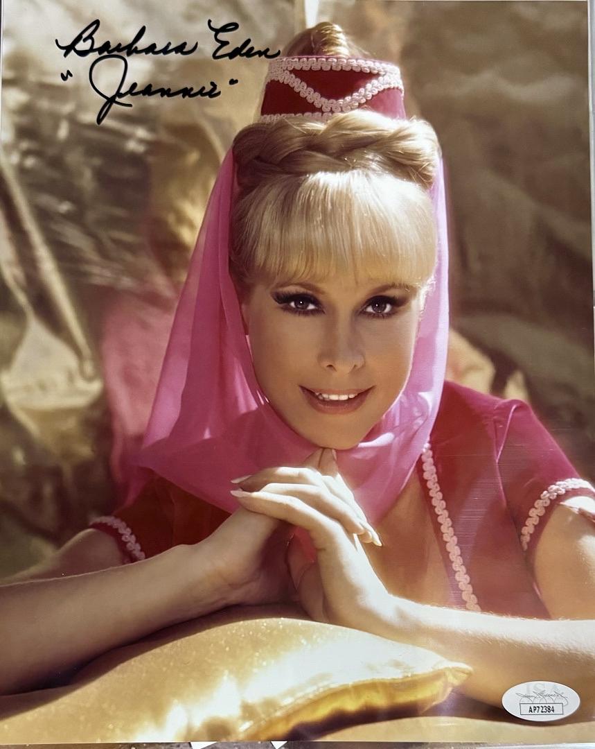 Barbara Eden Signed 8x10 Photo (I Dream Of Jeannie) w/Character Inscription - PSA COA #01