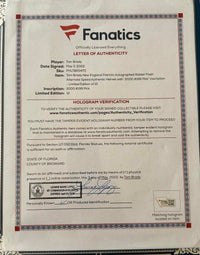 Tom Brady Autographed Patriots Helmet w/Inscription "2000 Pick #199" Fanatics & GOAT COA Limited /12