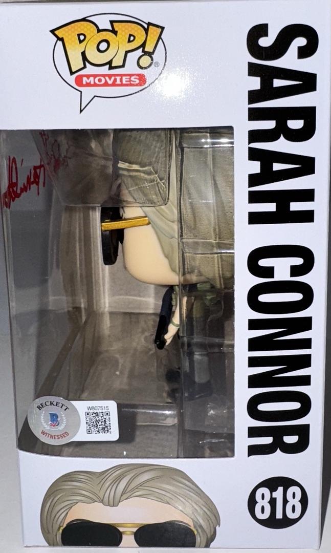Linda Hamilton Signed Funko Pop #818 Sara Connor (Terminator) - Beckett COA #01
