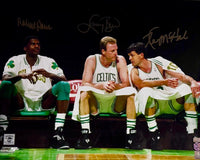 Larry Bird, Kevin McHale, Robert Parish Signed Boston Celtics 16x20 Photo (Gold Ink) - NEP and Bird COA