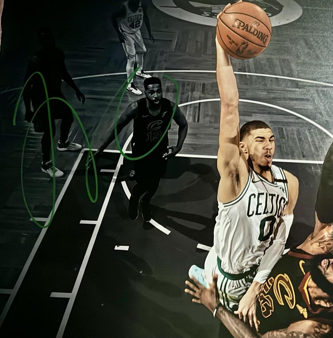 Jayson Tatum Signed 16x20 Photo Boston Celtics - Fanatics COA #01