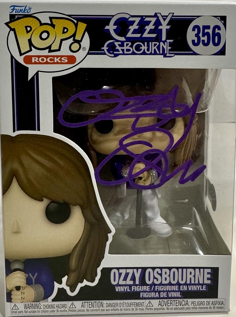 Ozzy Osbourne Signed Funko Pop #356 (Purple Ink) -  Beckett COA #1