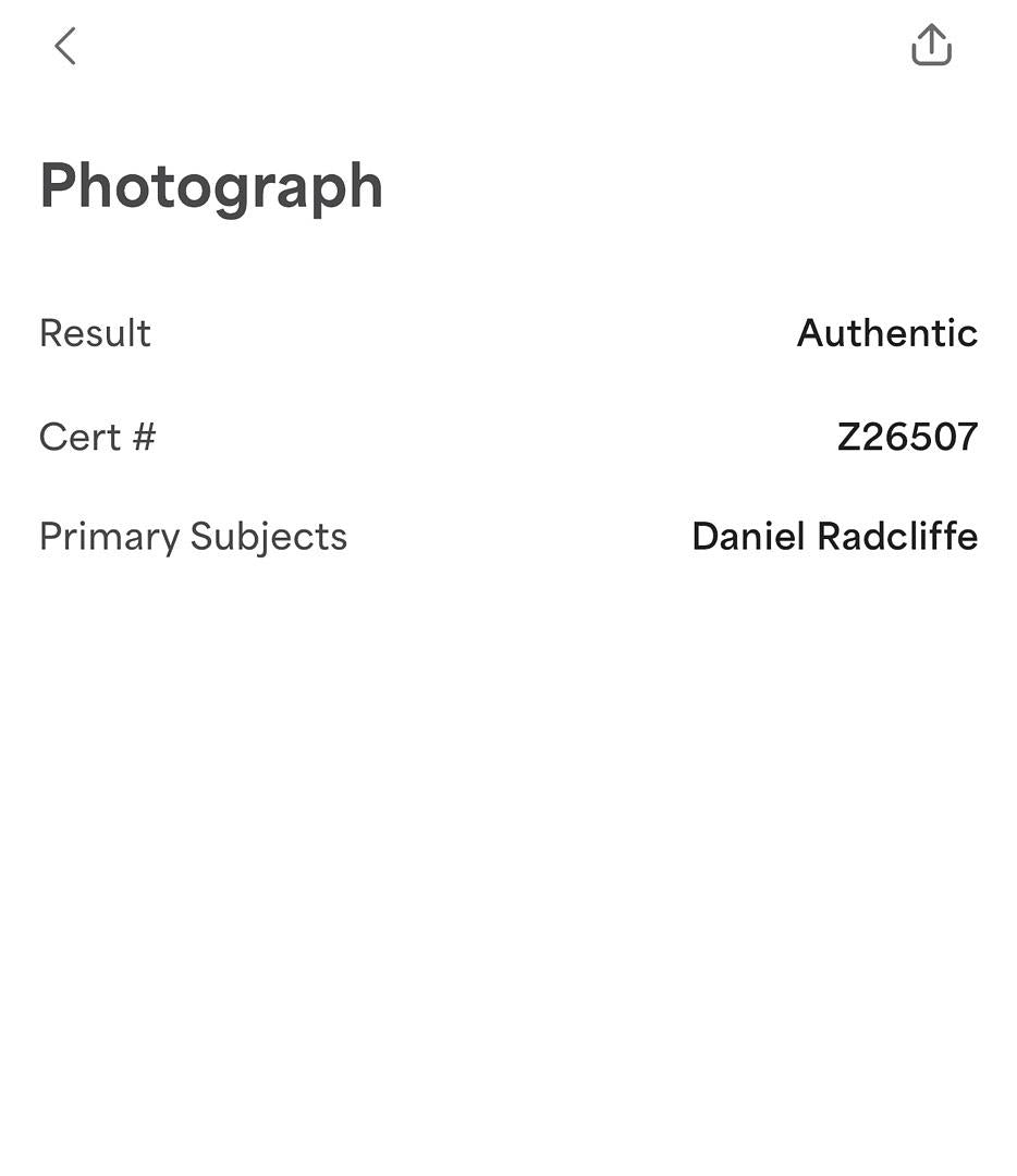 Daniel Radcliffe Signed 8x10 (Harry Potter) - Beckett COA #02