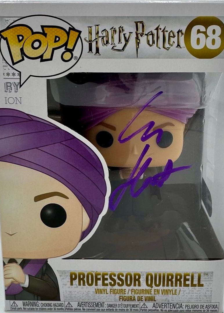 Ian Hart Signed Funko Pop  #68 Professor Quirrell (Harry Potter) *RARE* - SWAU