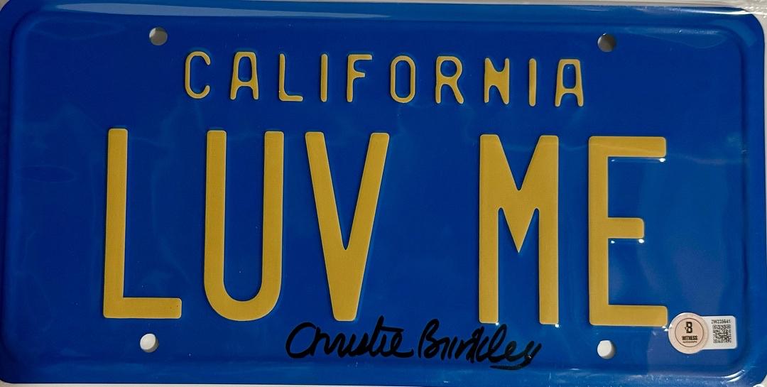 Christie Brinkley Signed License Plate (National Lampoons Vacation) - Beckett COA #03