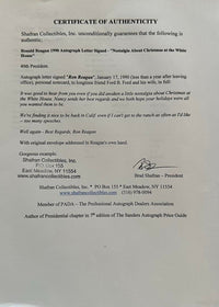 Ronald Reagan Handwritten Signed Presidential Seal Card *RARE* - JSA COA w/full letter of authenticity
