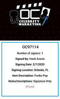 Hank Azaria Signed Funko Pop #899 "Chief Wiggum" (The Simpsons) - OC Celebrity Marketing #01