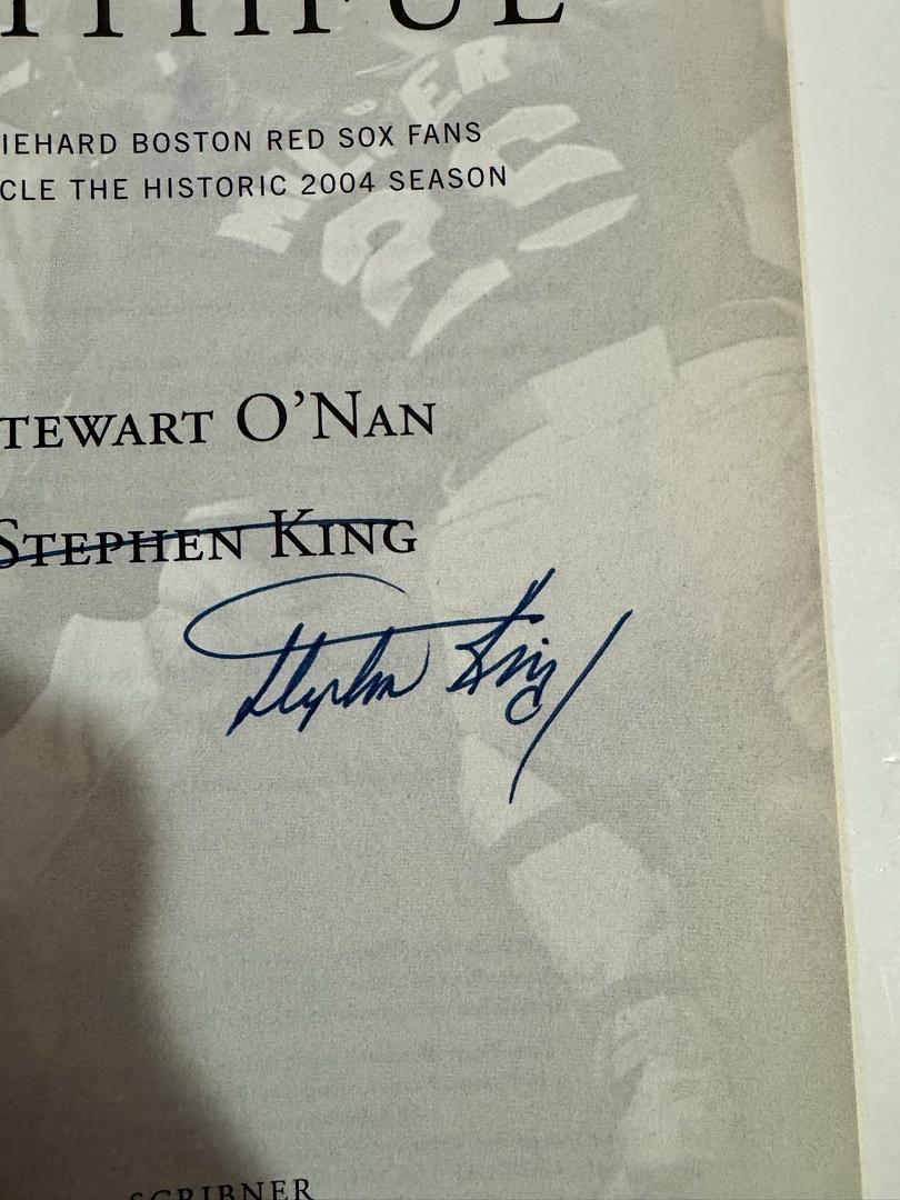Stephen King Autographed Faithful Red Sox Book - First Edition Signed Copy JSA full letter of authenticity