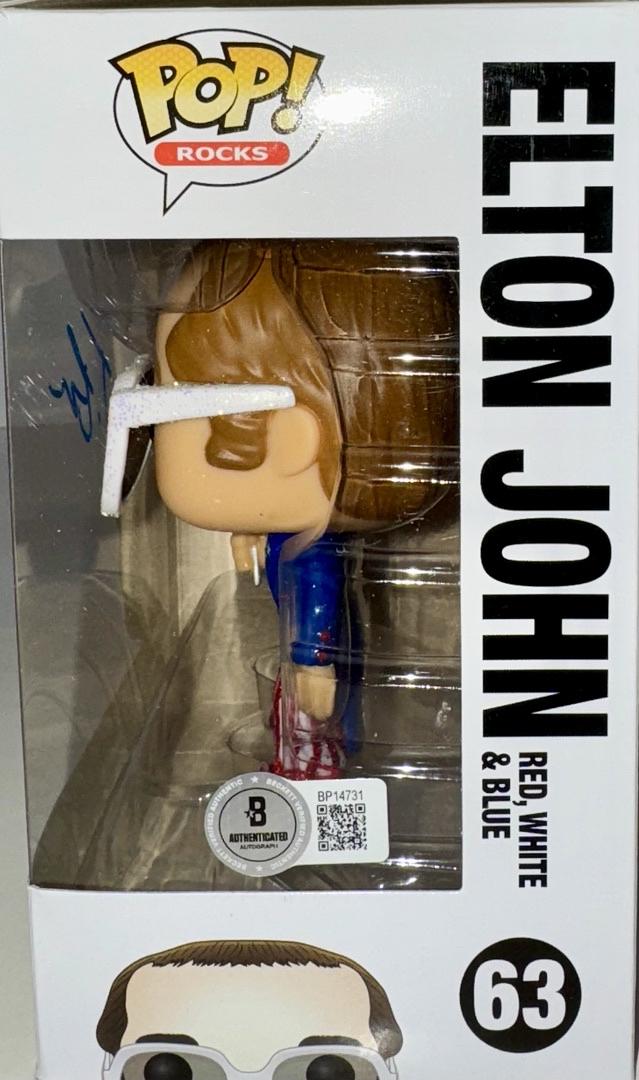 Taron Egerton Signed Funko Pop #63 "Elton John" - Beckett COA