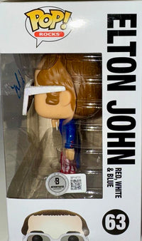 Taron Egerton Signed Funko Pop #63 "Elton John" - Beckett COA