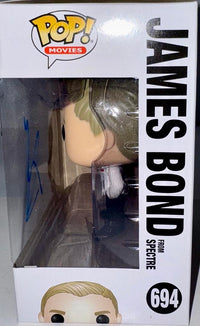 Daniel Craig Signed Funko Pop #694 James Bond (Blue Ink) - JSA COA #1