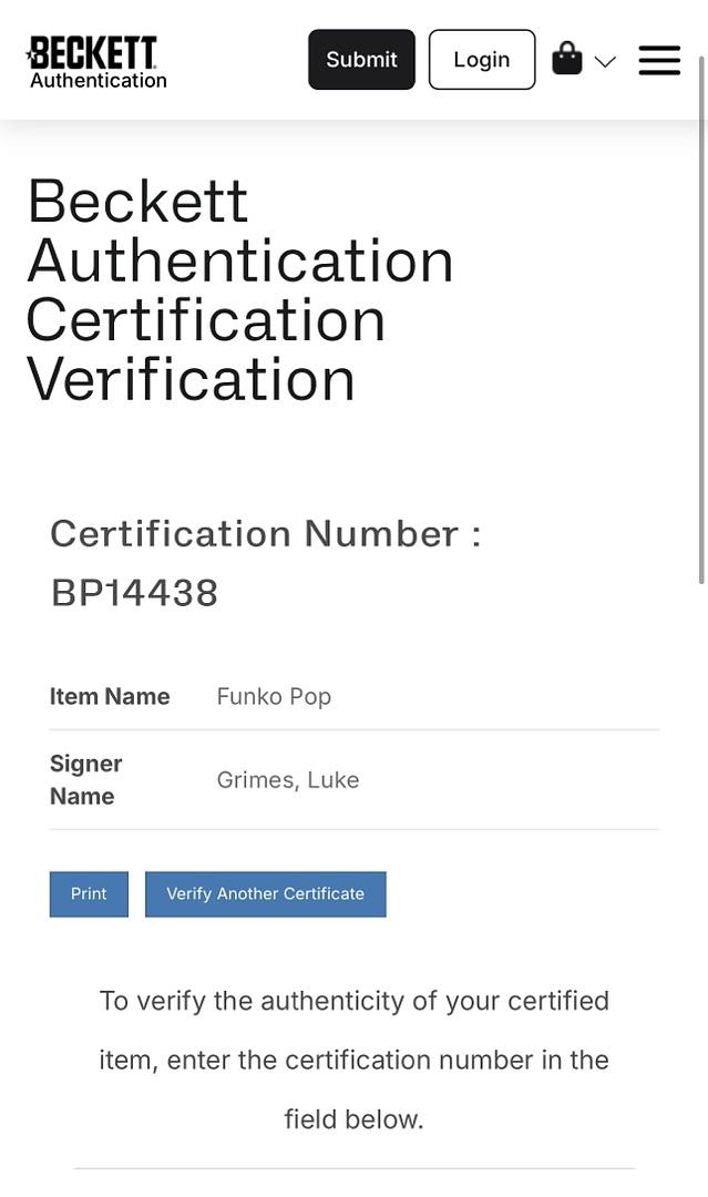 Luke Grimes Signed Funko Pop #1363 "Kayce Dutton" (Yellowstone) - Beckett COA #01