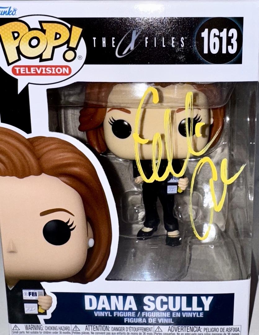 Gillian Anderson Signed Funko Pop #1613 "Dana Scully" (Yellow Ink) - PSA COA #2