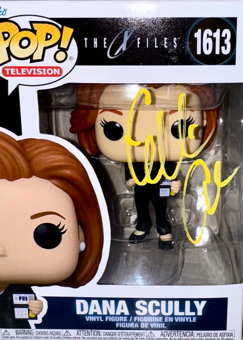 Gillian Anderson Signed Funko Pop #1613 "Dana Scully" (Yellow Ink) - PSA COA #2