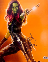 Zoe Soldana Signed 11x14 Photo (GOTG) - Beckett COA