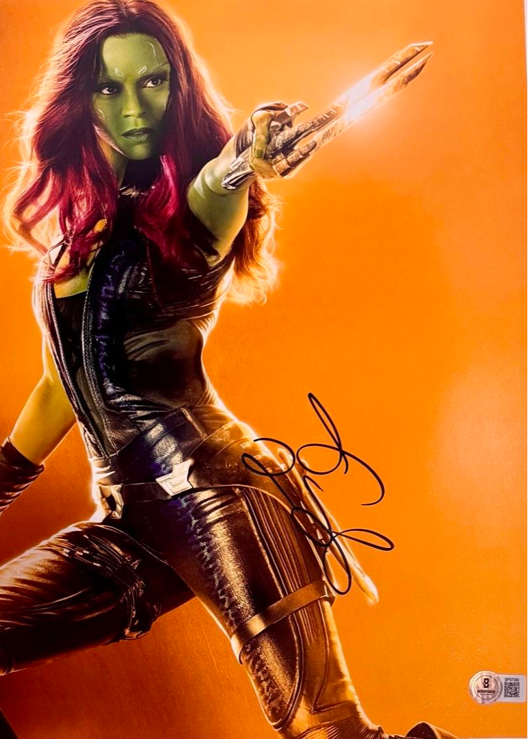 Zoe Soldana Signed 11x14 Photo (GOTG) - Beckett COA