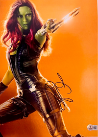 Zoe Soldana Signed 11x14 Photo (GOTG) - Beckett COA