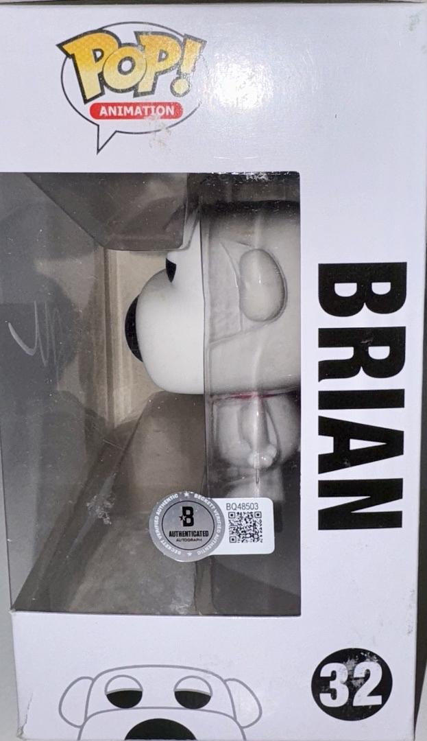 Seth McFarlane Signed Funko Pop #32 "Brian" Family Guy - Beckett COA