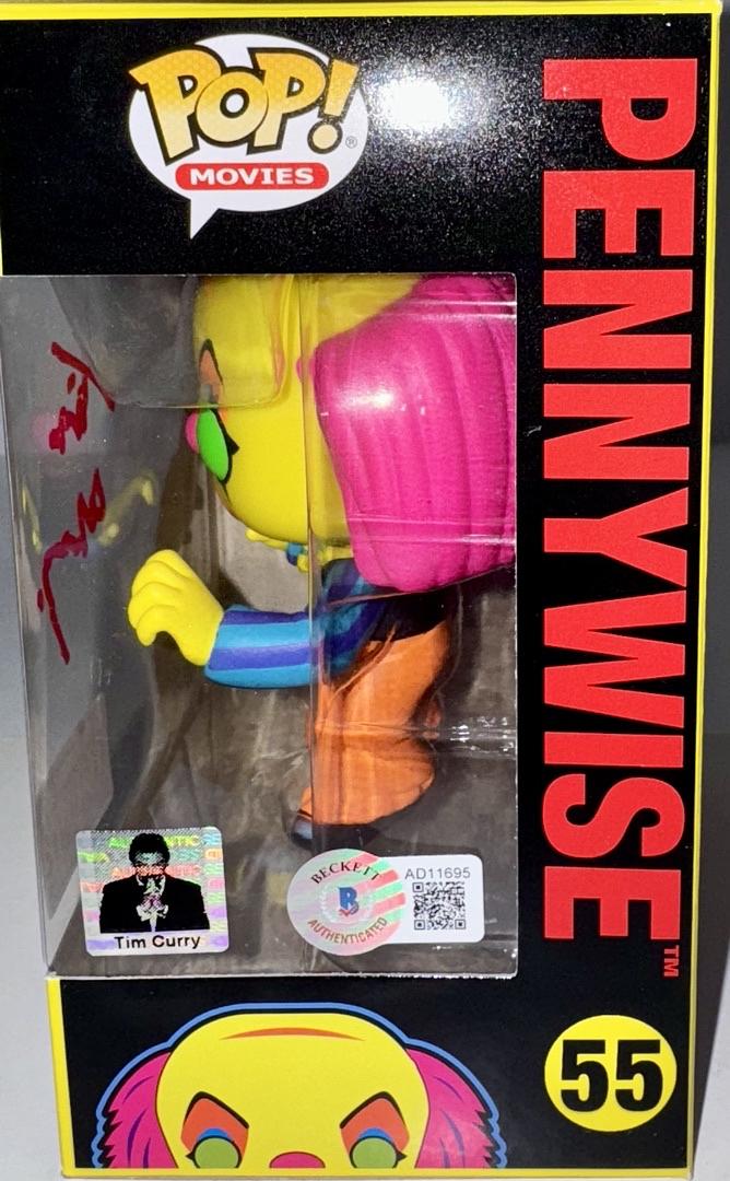 Tim Curry Signed Funko Pop #55 "Pennywise" (IT) Entertainment Earth Exclusive - Beckett COA #01