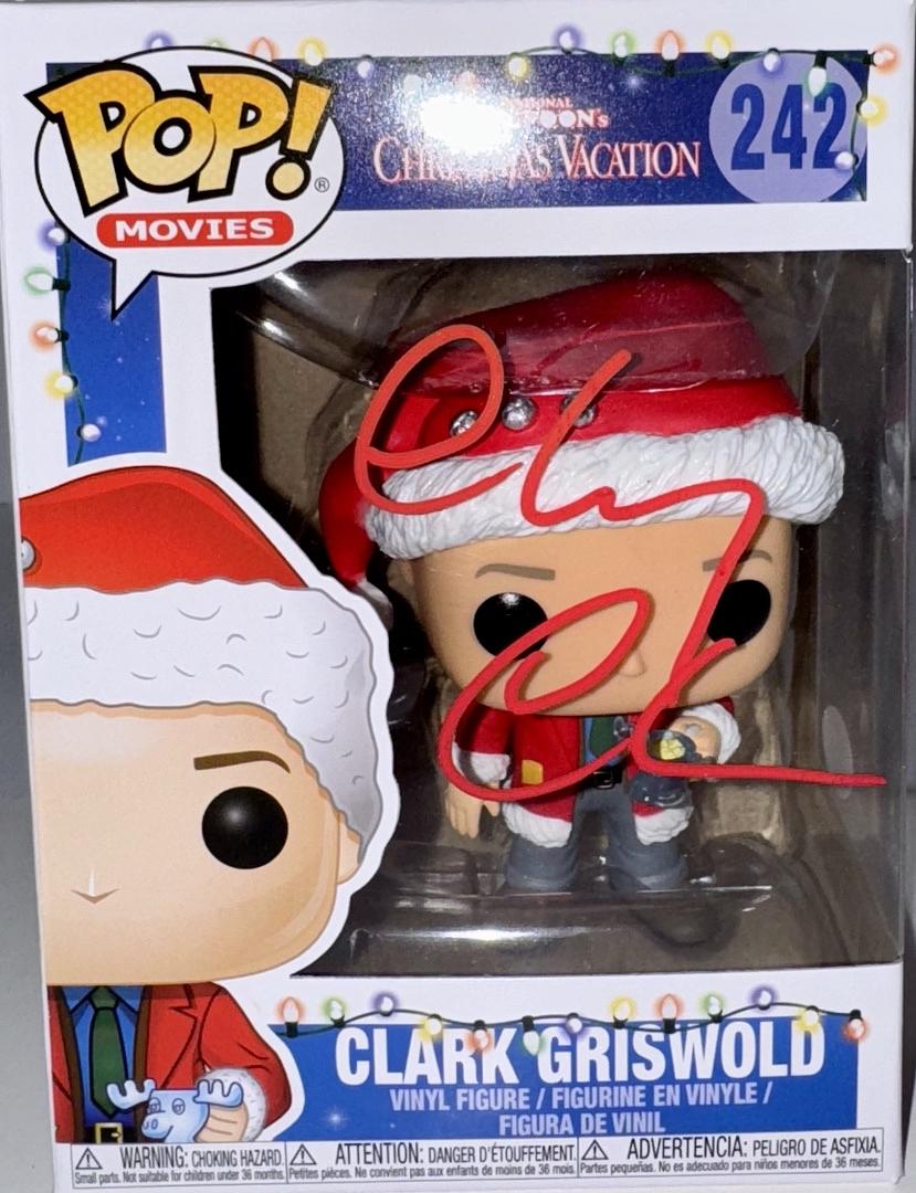 Chevy Chase Signed Funko Pop #242 Clark Griswold (Christmas Vacation)  - JSA COA