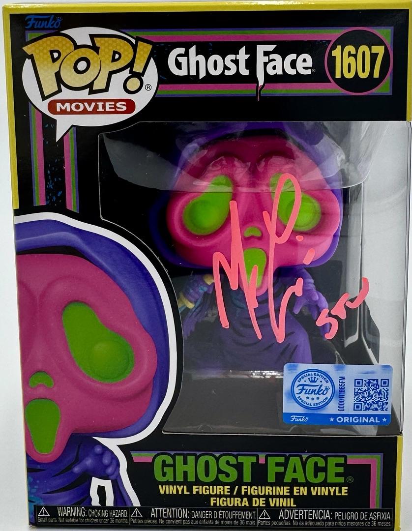 Matthew Lillard Signed Funko Pop #1607 Ghost Face Blacklight Variant (Scream) - OC Celebrity Marketing #03