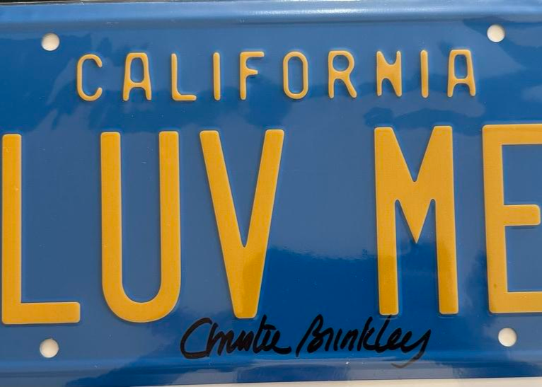 Christie Brinkley Signed License Plate (National Lampoons Vacation) - Beckett COA #02