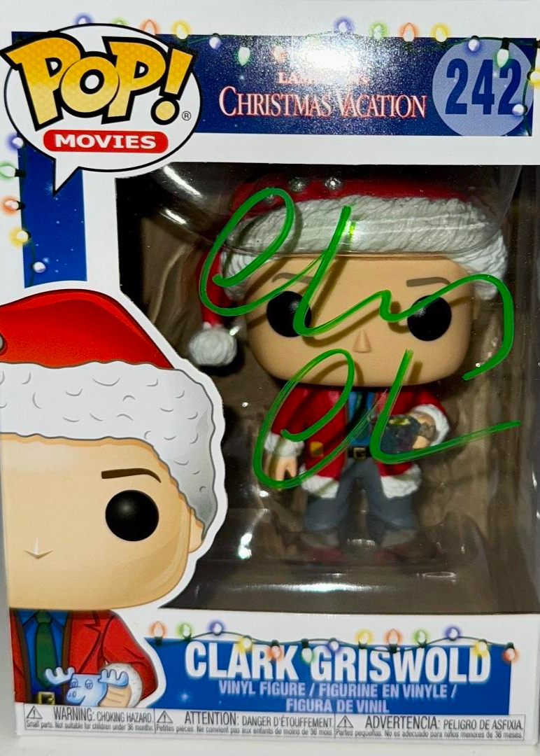 Chevy Chase Signed Funko Pop #242 "Clark Griswold" (Christmas Vacation) - Beckett COA #03
