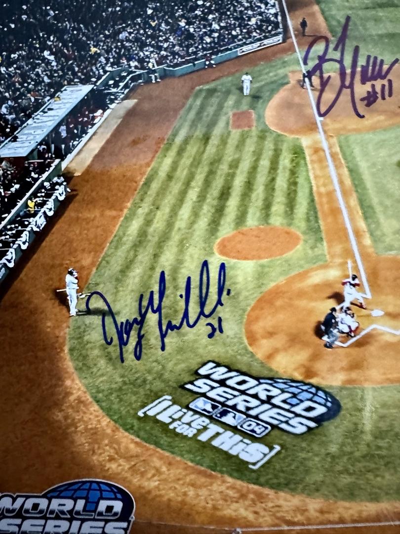 2004 Red Sox 16x20 World Series Signed Photo (starting 9 plus Francona) - SureShot COA