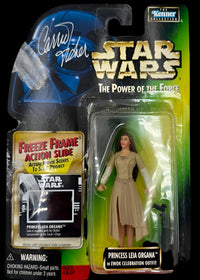 Carrie Fisher Signed 3.75" Action Figure Power Of The Force (Star Wars) - Beckett COA and full Letter of Authenticity