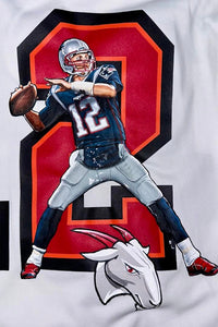 Tom Brady Autographed Custom Hand Painted Tampa Bay Buccaneers Jersey 1/1 Fanatics & GOAT COA