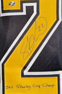 Shawn Thornton Signed Custom Black/Gold Bruins Jersey  w/ "2011 Stanley Cup Champs" Inscscription - Sure Shot COA