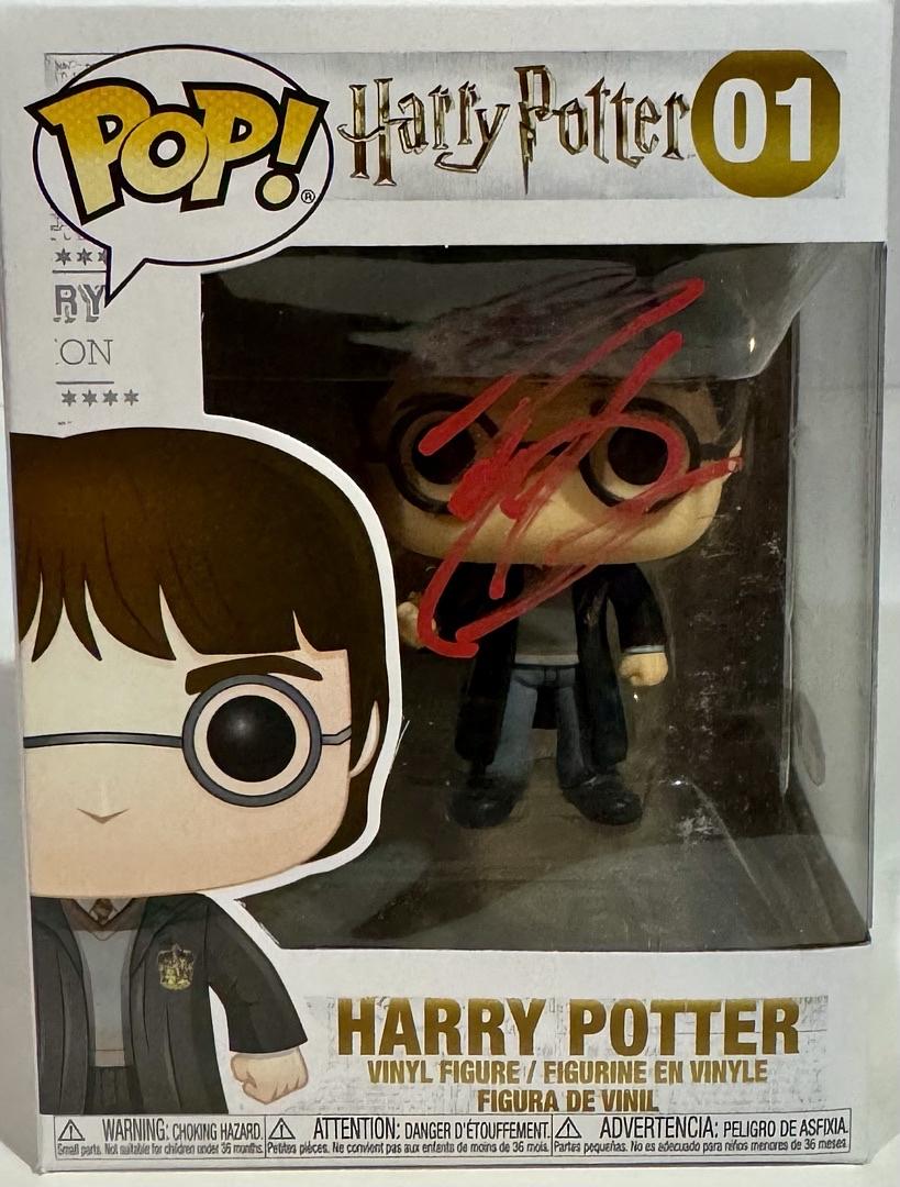 Daniel Radcliffe Signed Funko Pop #01 "Harry Potter" (Red Ink) - ACOA #03