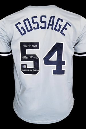 Rich "Goose" Gossage Autographed New York Yankees Jersey w/ Inscription - Beckett COA