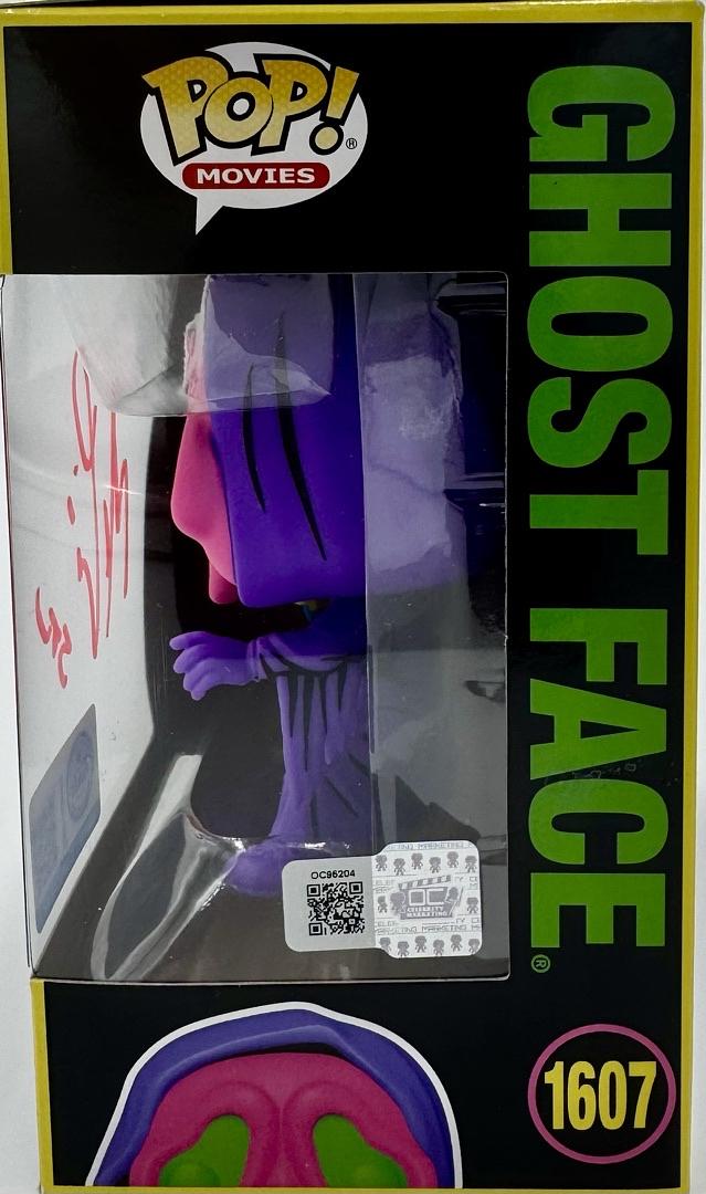 Matthew Lillard Signed Funko Pop #1607 Ghost Face Blacklight Variant (Scream) - OC Celebrity Marketing #03
