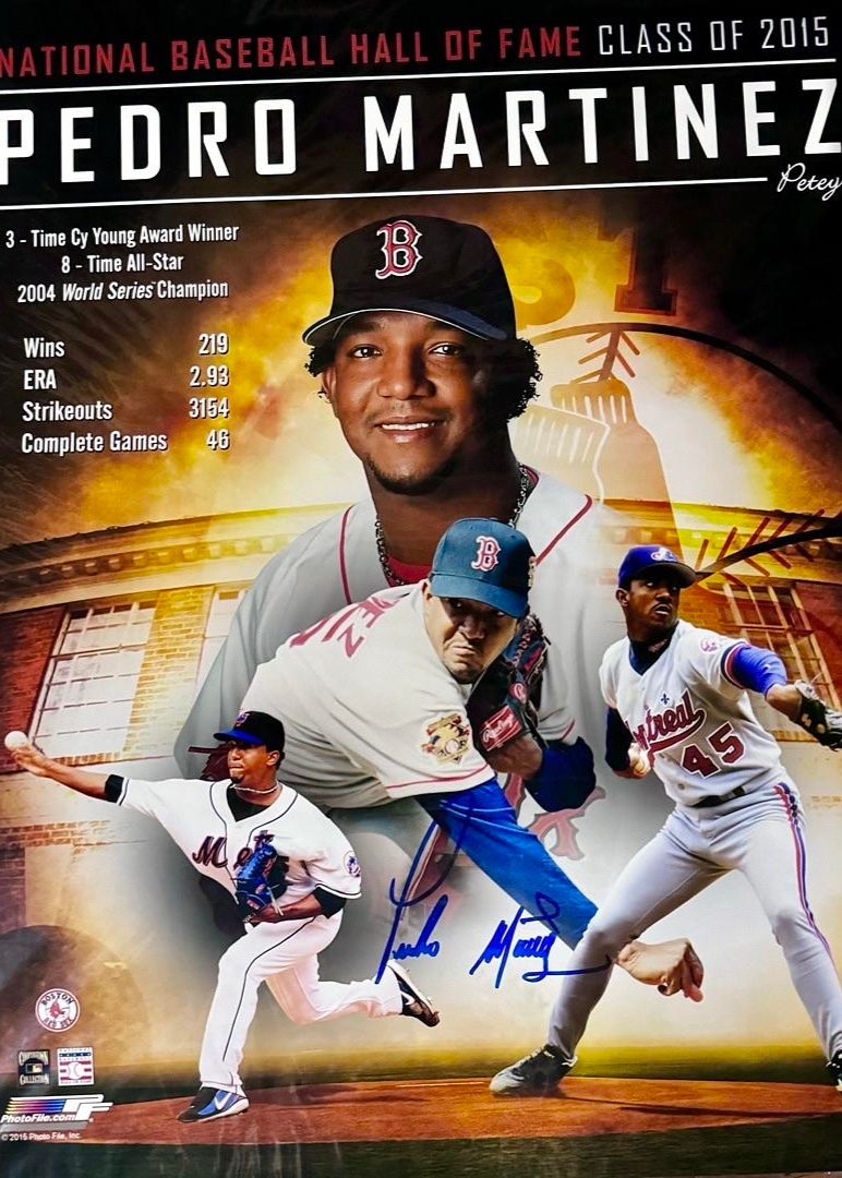 Pedro Martinez Signed 16x20 Photo (Baseball HOF Class of 2015) - SureShot COA